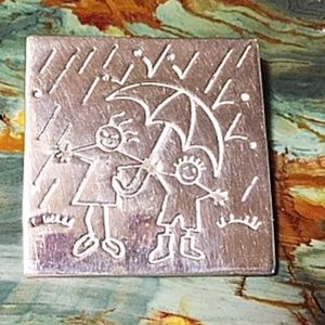 Contemporary Silver Pin